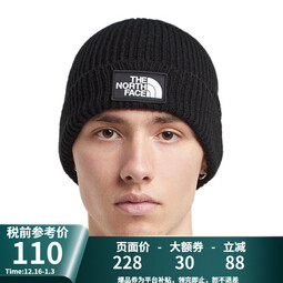 北面【保税直发】北面美版男女防风针织毛线帽NF0A3FJX JK3-黑色 One size 