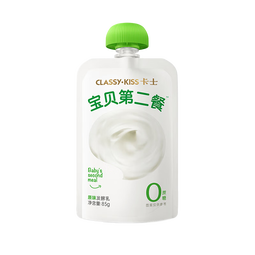 卡士CLASSY·KISS 宝贝第二餐酸奶（单袋85g）风味发酵乳 宝宝酸奶 原味无蔗糖*8袋