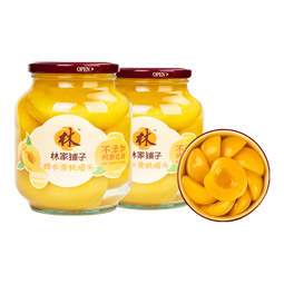 林家铺子黄桃罐头750g水果罐头纯糖熬制品牌爆款商超同售送礼礼品 【不添加阿斯巴甜】黄桃750g*2