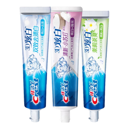 佳洁士3D炫白牙膏含氟牙膏去黄清新口气家庭家用囤货 小苏打170g+双效170g+茉莉120g