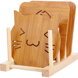 家用防烫垫锅垫砂锅垫碗垫杯垫餐垫创意木质隔热垫餐桌餐垫垫盘子 5个餐垫