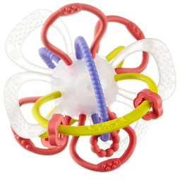 babycare 宝宝牙胶磨牙咬胶婴儿玩具曼哈顿球星空手抓球6月+ 杜巴利红 