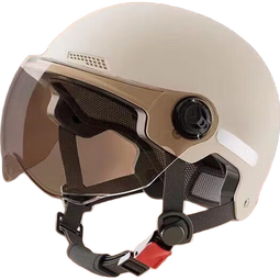 3c认证电动车头盔新国标通用女男士电瓶车防晒四季镜片夏季安全帽 3C认证 黑色冬盔【送透明长镜】 