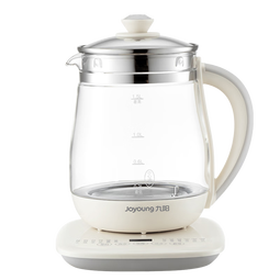 九阳（Joyoung）养生壶迷你玻璃花茶壶煮茶器 12大功能11档温度 0胶水恒温电热烧水壶1.5L 1566BQ