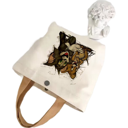 【京东物流】大容量帆布包包女时尚单肩包便当包卡通手提包妈咪包 三只小熊 1个装【27*22*8cm】