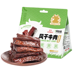 一号牧场 风干牛肉散称约400g 五香味 稍软 肉干肉脯 休闲零食 