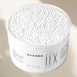 日用小件双头棉签掏耳棉棒一次性卫生棉棒小细尖头挖耳勺棉花棒 1盒500支【超值装】