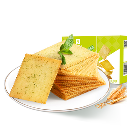 良品铺子酥脆薄饼海苔味早餐饼干儿童零食休闲零食食品年货小吃小零食300g