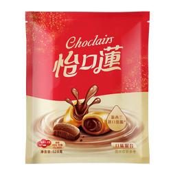 怡口莲 太妃糖 巧克力味528g礼袋装 结婚喜糖 新年年货送礼（口味随机） 