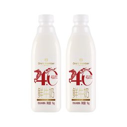 1号会员店（One's Member）4.0g乳蛋白鲜牛奶1kg*2瓶 限定牧场高品质鲜奶原生高钙早餐奶 