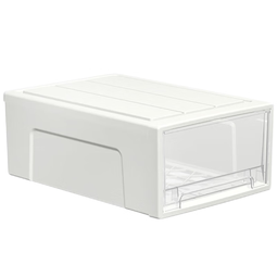 SPACEXPERT抽屉式收纳盒收纳柜收纳箱内衣收纳玩具整理箱抽屉式桌面收纳盒子 透明抽屉 5L单只27*19*10cm常规款