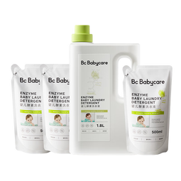 babycare婴儿洗衣液 无酒精宝宝专用儿童酵素去污清洁剂（3.3L组合装）