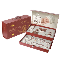 迪士尼（Disney）婴儿摇铃礼盒牙咬胶捏捏乐安抚口水巾玩偶宝宝哄睡新生儿女神礼物