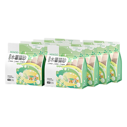 名创优品猫砂木薯猫砂除臭20斤京东自营次日达纯木薯植物猫砂2.5斤*8包