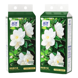 蓝漂山茶花系列800张悬挂式抽纸卫生纸4层加厚家庭装批发 4层800张*2提 
