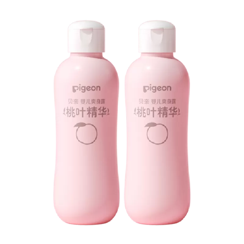Pigeon贝亲婴儿桃叶水爽身露宝宝液体爽身粉桃子水润肤露