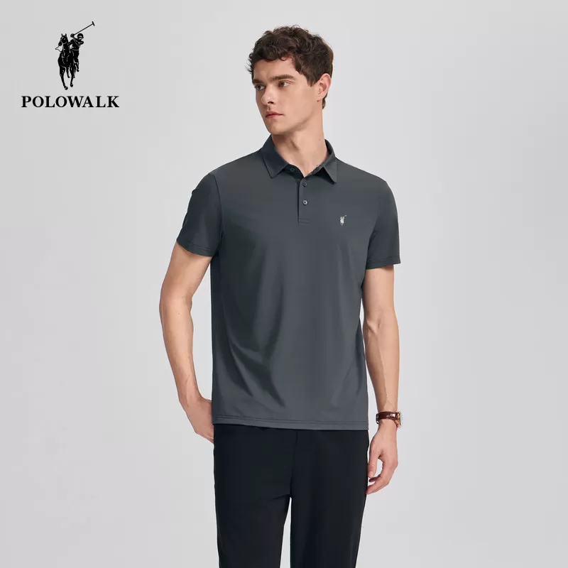 父亲节礼物【凉感】POLOWALK男式短袖POLO衫26夏季新款商务短袖衫