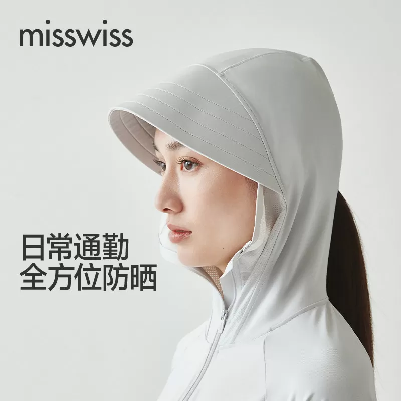 MissWiss宽松男女同款防晒衣服凉感透气外套户外长款FS26002-XH 