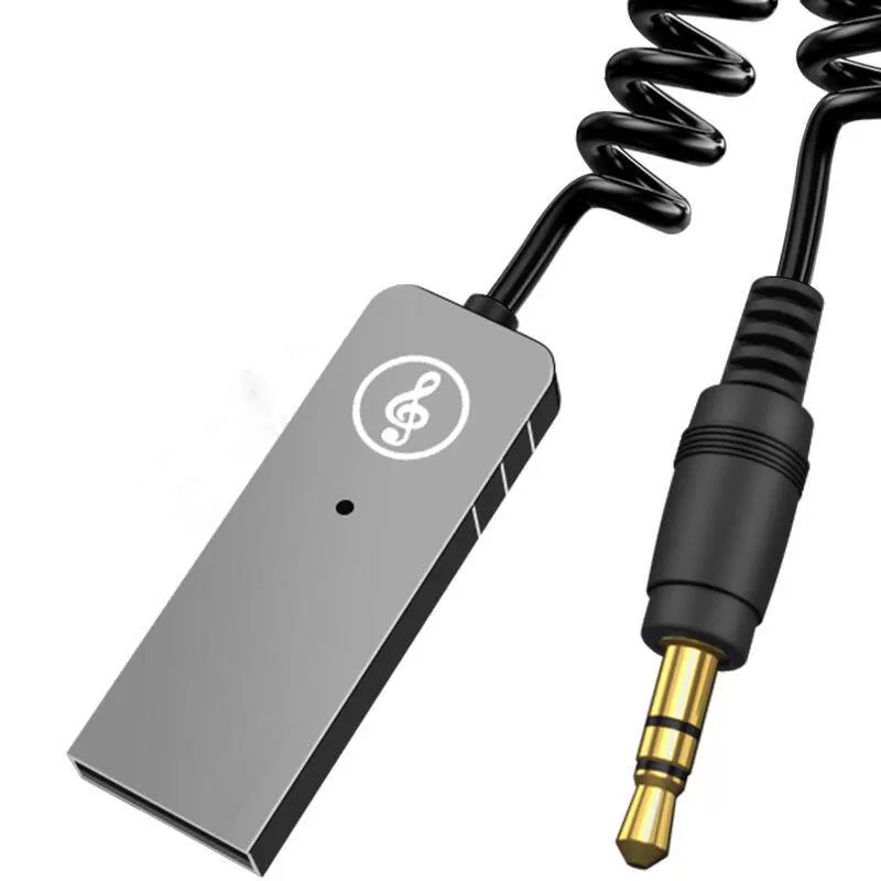 达而稳 车载蓝牙接收器AUX音频线汽车用音响转换器usb转3.5接模块