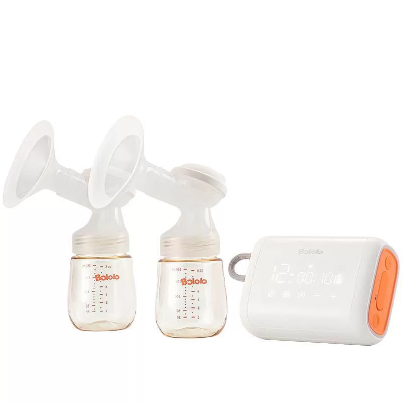 波咯咯双边电动吸奶器微震按摩母乳全自动免手扶挤奶器吸乳器静音 