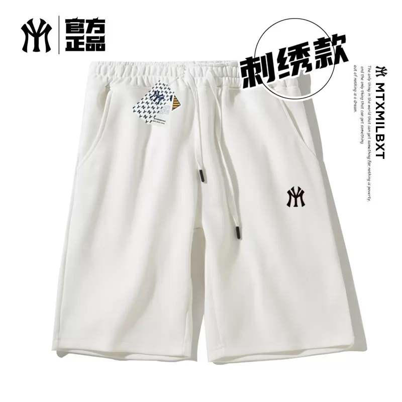 26夏季新款华棉洋基队潮牌印花短裤男女同款潮牌运动休闲五分裤3