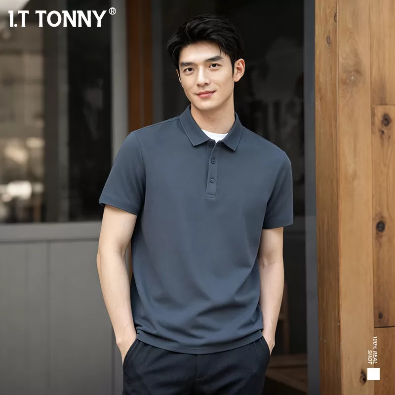 I.T TONNY官方2026夏季新款翻领t恤男士polo衫短袖商务休闲上衣 
