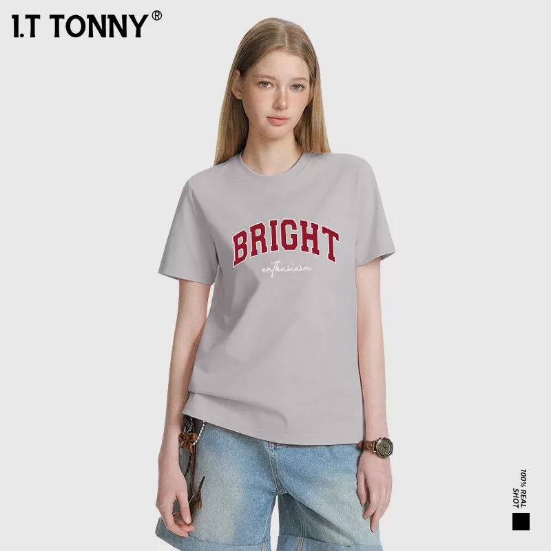 潮牌I.T TONNY情侣短袖男女同款夏季T恤宽松印花款休闲半袖DBY 
