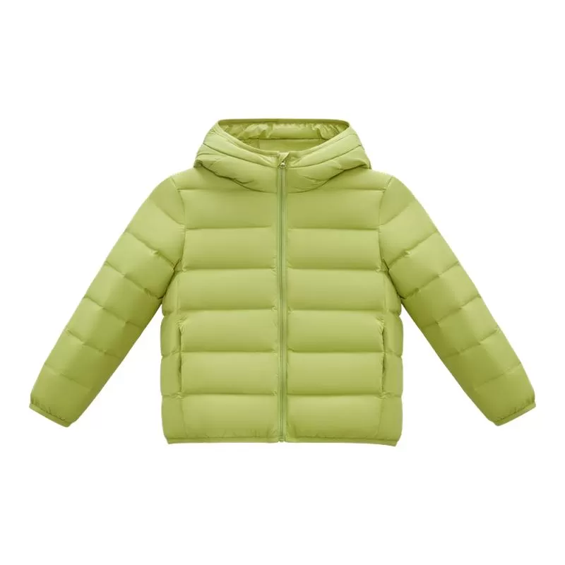 雪中飞2026秋季新款男女童装连帽经典版型羽绒服纯色简约百搭舒适 