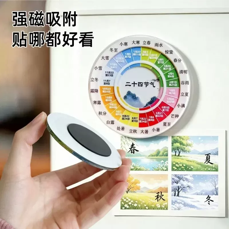 二十四节气时辰作息科普磁吸冰箱贴国风文创家居装