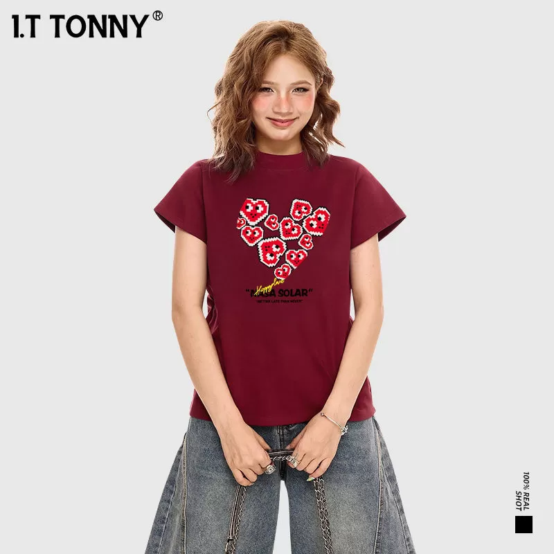 潮牌I.T TONNY官方旗舰店夏季短袖情侣百搭圆领短袖T恤DBY