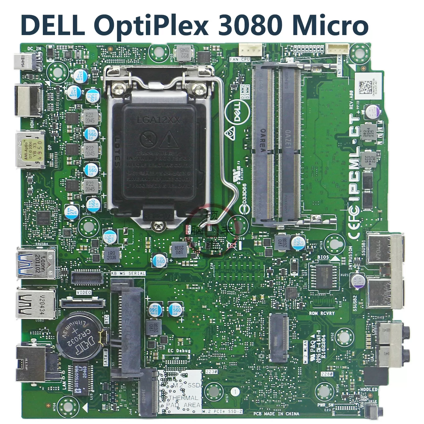 全新戴尔DELL OptiPlex 3080 Micro MFF IPCML-CT迷你主板 M3F6C
