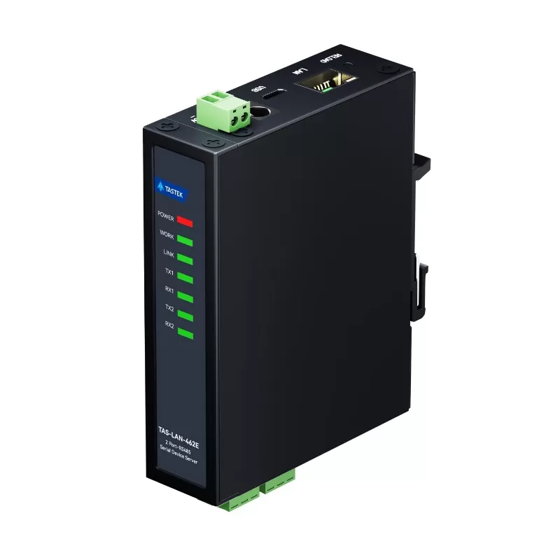 塔石2路485串口服务器双RS485转网口以太网模块Modbus RTU转TCP网关多路数据透传mqtt通信通讯RJ45工业物联网