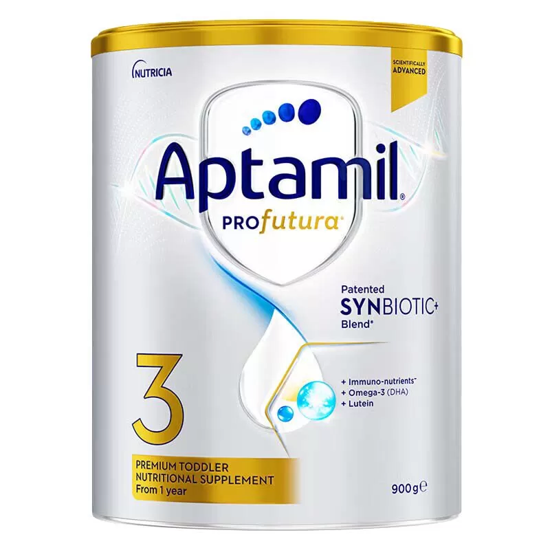 Aptamil澳洲爱他美白金版3段1-3岁新西兰进口婴儿牛奶粉900g 