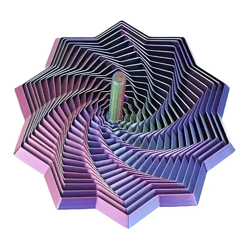 3D打印视错觉折叠儿童玩具多边形萝卜塔解压螺旋立体设计玩具