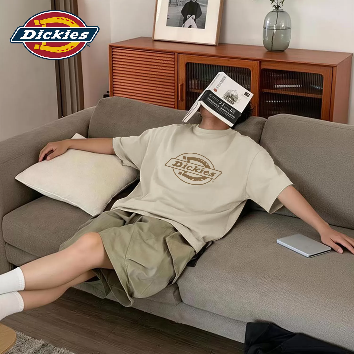 Dickies纯棉短袖t恤男款2026夏季新款美式复古基础logo打底T恤男
