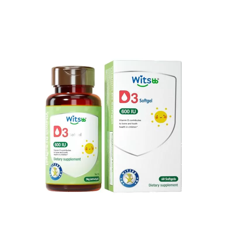 【自营】witsbb健敏思植物维生素d婴幼儿童维生素d3vd600iu60粒*2 