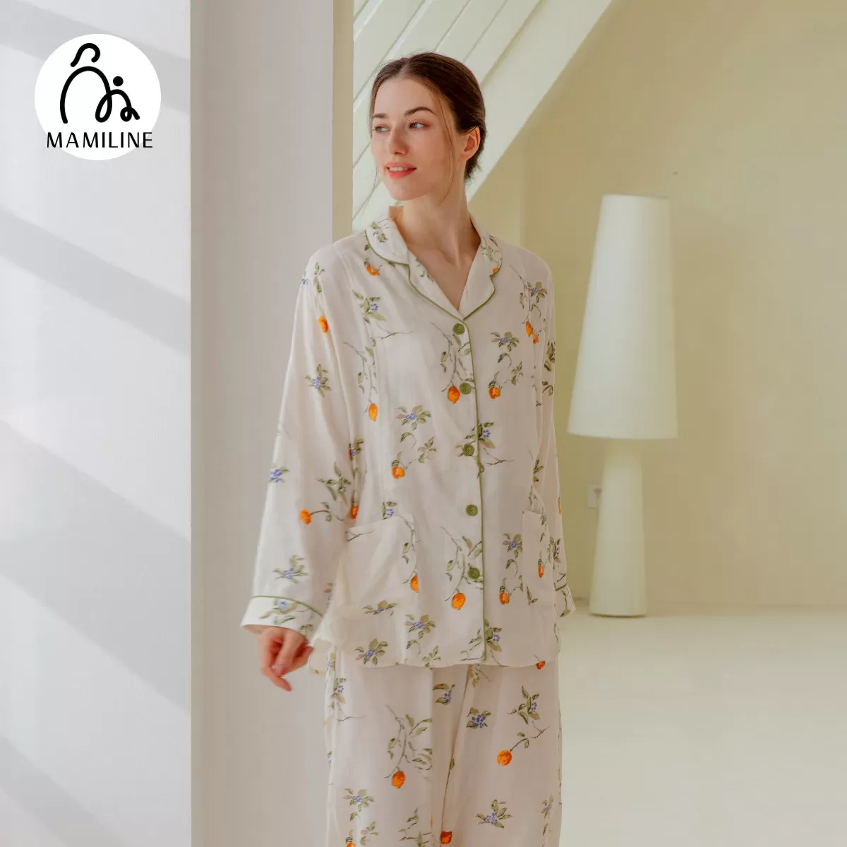 【李佳琦直播间七夕情人节专场】MAMILINE竹棉孕妇印花家居服