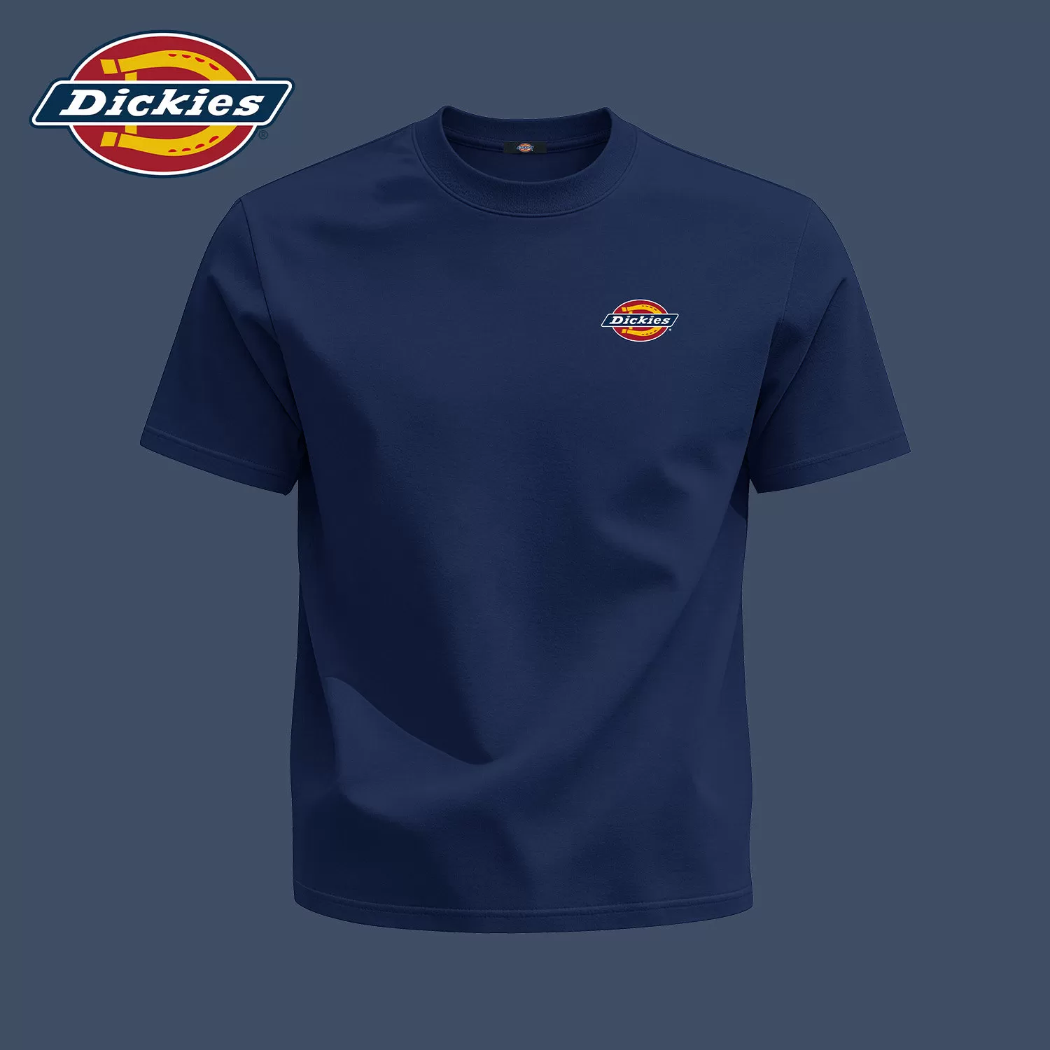 Dickies纯棉短袖T恤男2026夏季新款藏青宽松运动速干巨好看薄款T