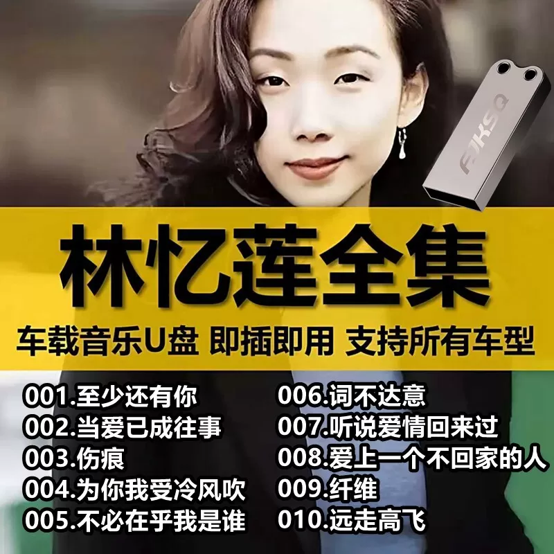 林忆莲车载U盘歌曲全集正品经典国粤语无损高品质车用音乐usb优盘 