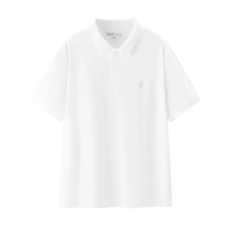 森柔|森马POLO衫男夏季基础商务通勤风针织衫百搭休闲挺拔短袖T恤 