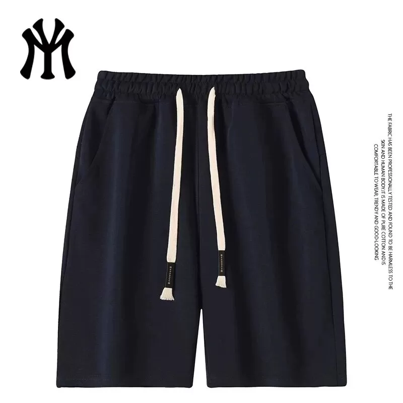 MYJU官方正品潮牌白色五分裤男女休闲运动短裤抽绳中裤{爆}