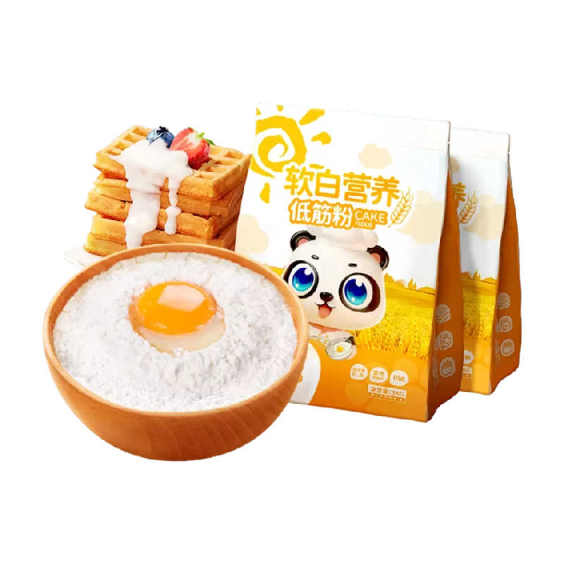 不二宝贝低筋面粉蛋糕烘焙家用松饼粉搭婴儿标专用幼儿童宝宝辅食 