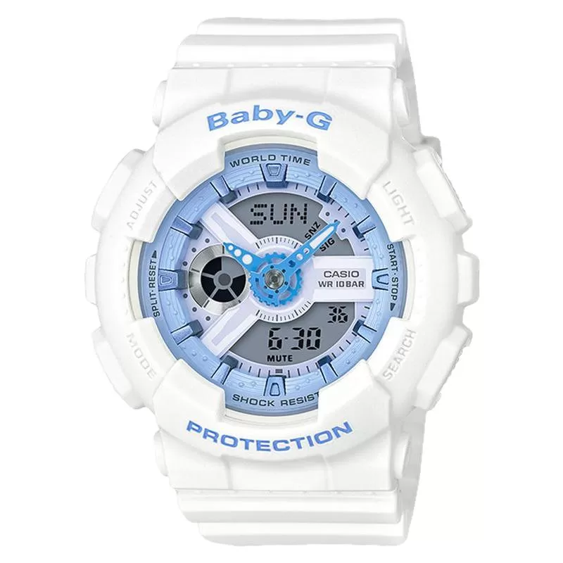 casio卡西欧学生手表女初中生款baby-g正品官方电子手表BA-110XBE 