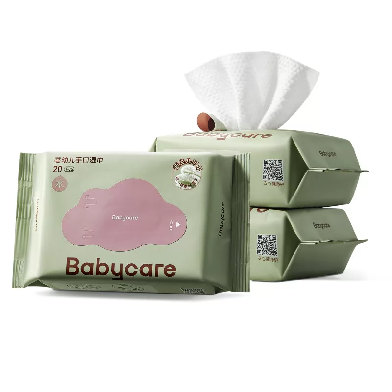 babycare加大加厚手口湿巾小包便携装一次性旅行必备用品外出 