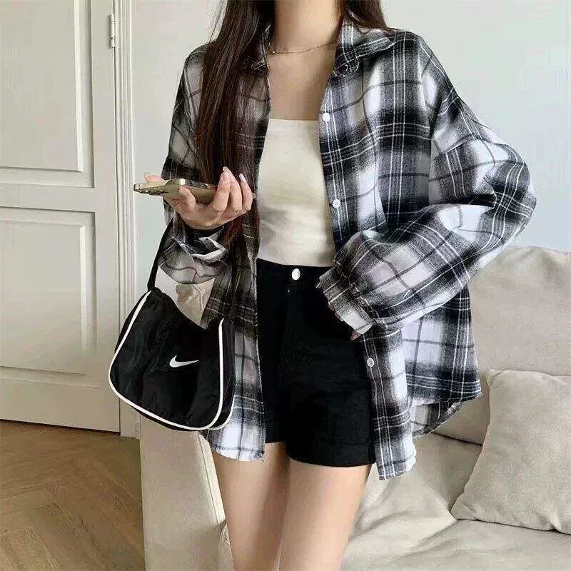 【衬衣合集】女新款慵懒风复古港味上衣设计感小众长袖开衫衬衫L 