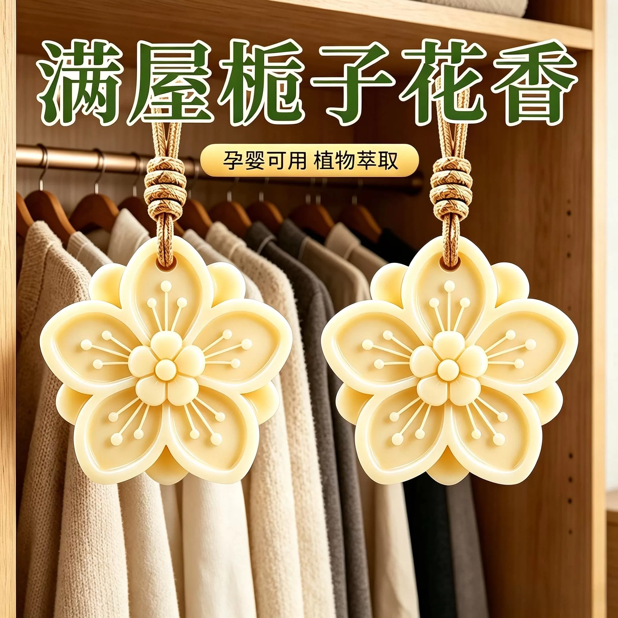 衣柜香薰蜡片女生淡香衣橱鞋柜持久散香空气清新剂香挂生日伴手礼