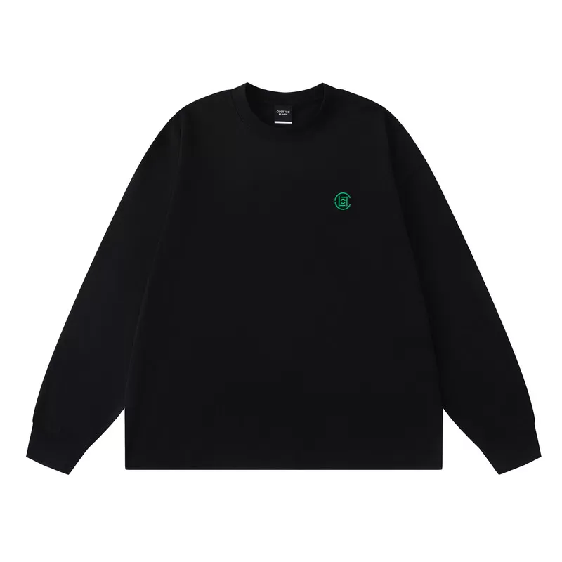 CLOTTEE by CLOT秋季基础长袖T恤男刺绣宽松情侣装卫衣休闲上衣W