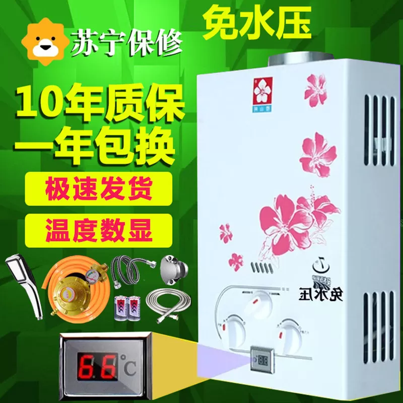 煤气热水器燃气家用电天然气液化气出租房用免水压平衡式10升8升