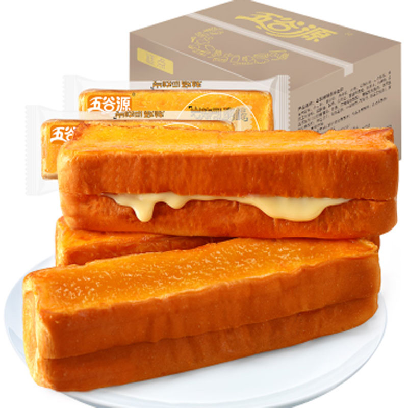 岩烧乳酪夹心撕棒面包整箱500g