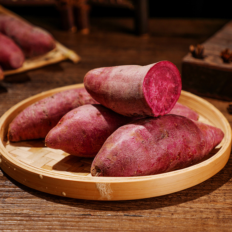 新鲜现挖红心紫薯5斤当季小香薯